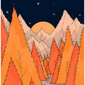 The orange forest road
