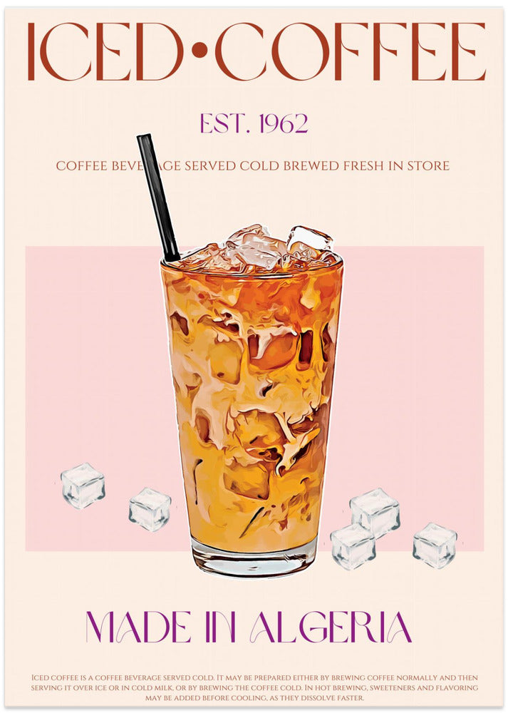 Refreshing Glass of Iced Coffee