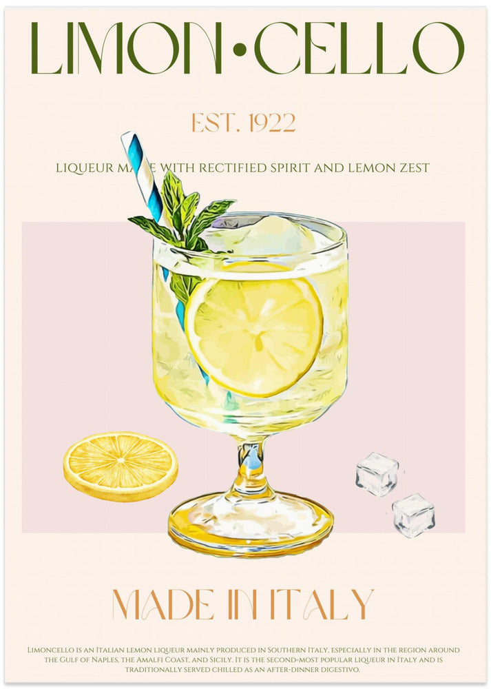 Illustration Of A Limoncello Drink
