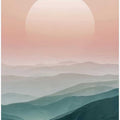 Sunrise Over Layered Mountains