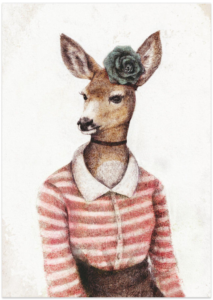 A Deer With A Human Body Shape