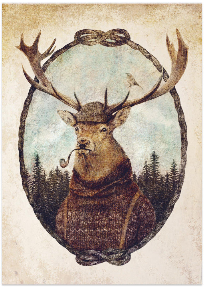 Deer Dressed In Cozy Attire