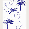 Blue Palm Doodles