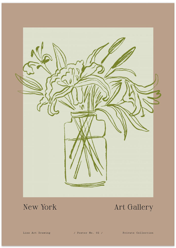 Vase Sketch Blooms