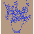 Blue Floral Elegance
