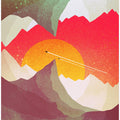 Vibrant Sunset Over Layered Mountains