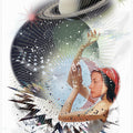 Cosmic Theme With A Female Figure