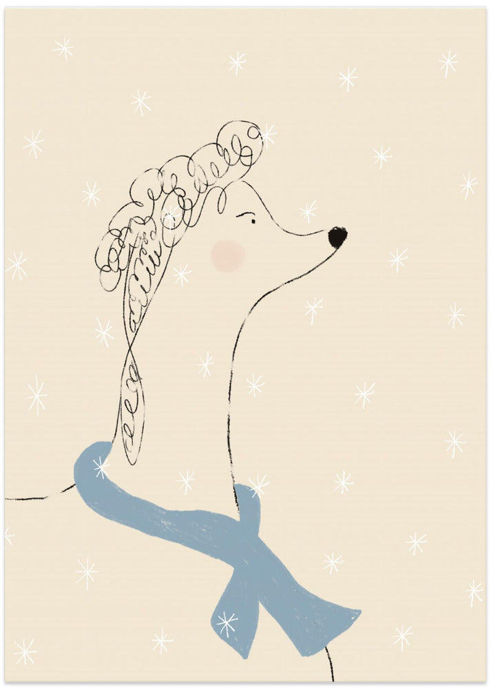 Poodle in the Snow