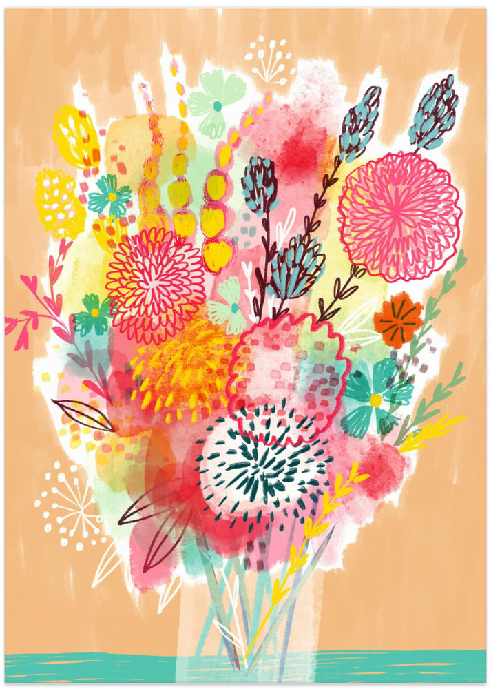 Vibrant Abstract  Bouquet