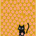 Playful Floral Cat