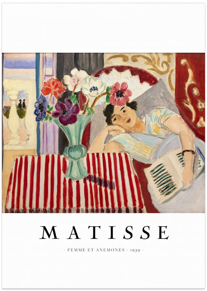 Femme Et Anémones