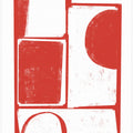 Red Geometric Balance