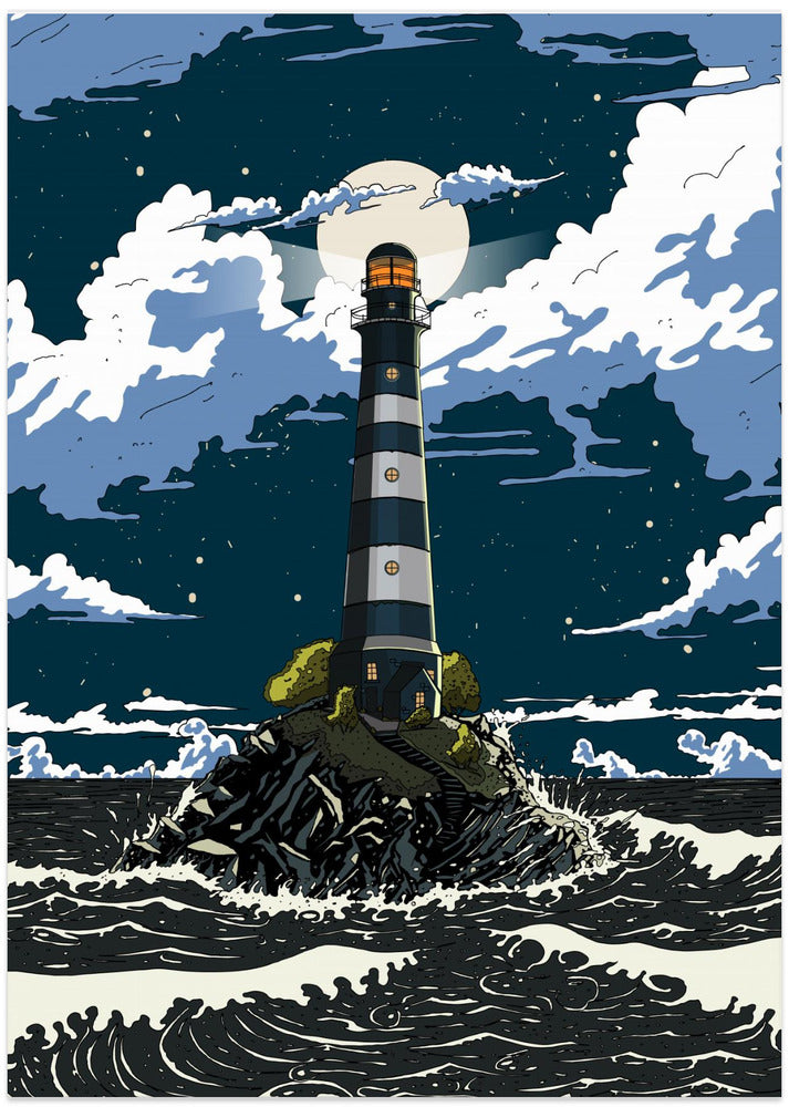 Lighthouse At Night