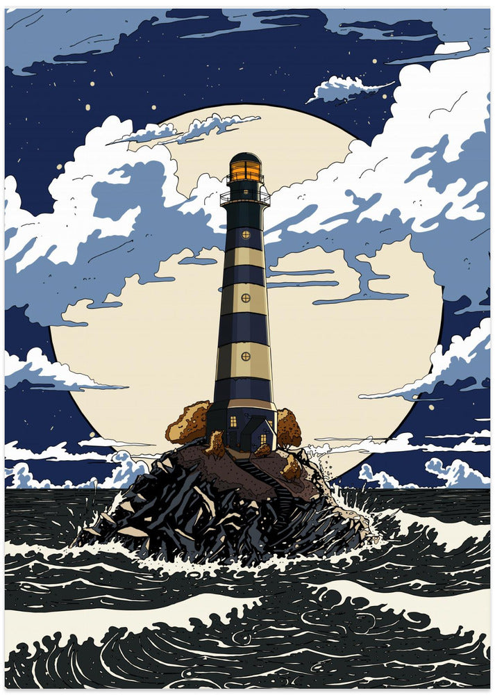 Lighthouse At Night