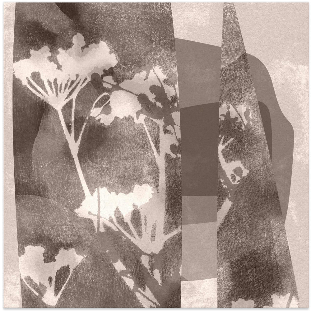 Taupe Garden No.1 – Abstract Floral Study