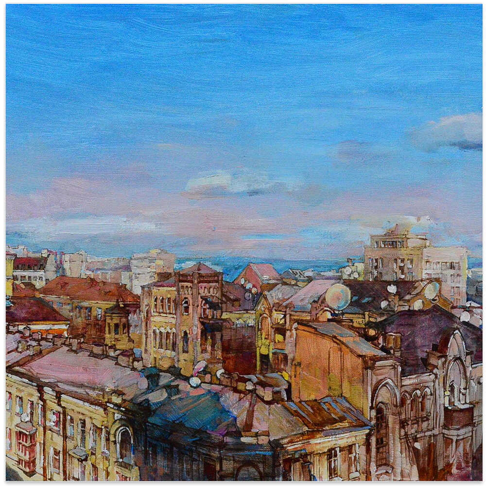 Cityscape with roofs