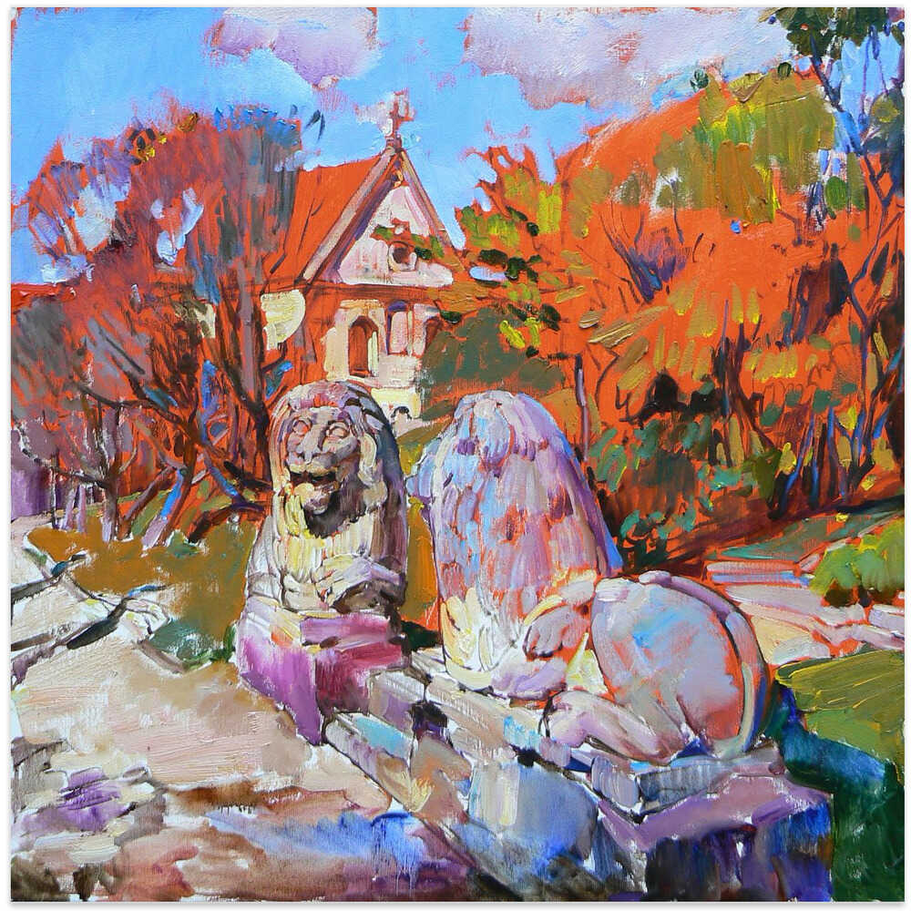 Park with lions