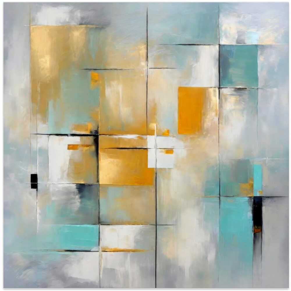Golden Grids Abstract