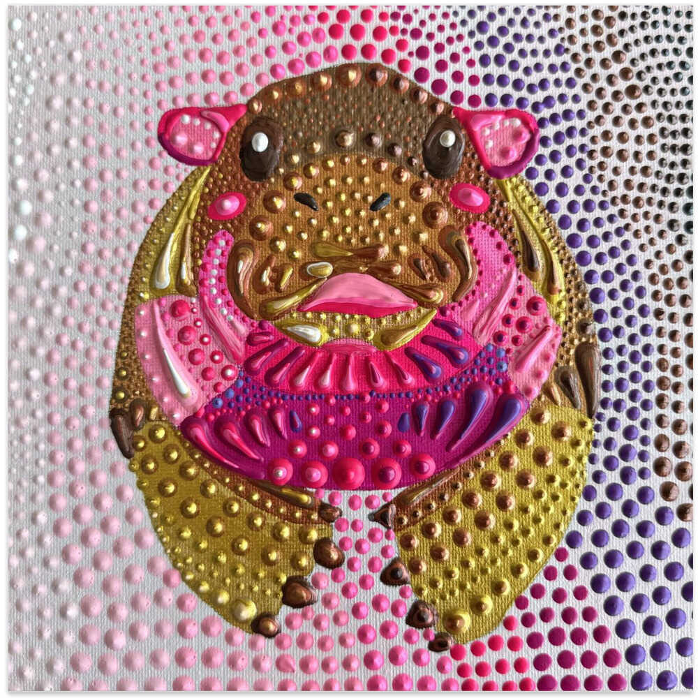 Stylized Animal With Intricate Dot Patterns