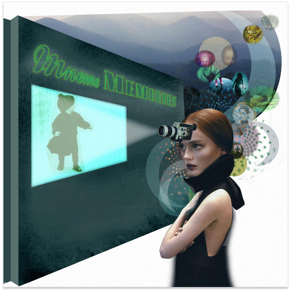 Woman With A Projector Headset