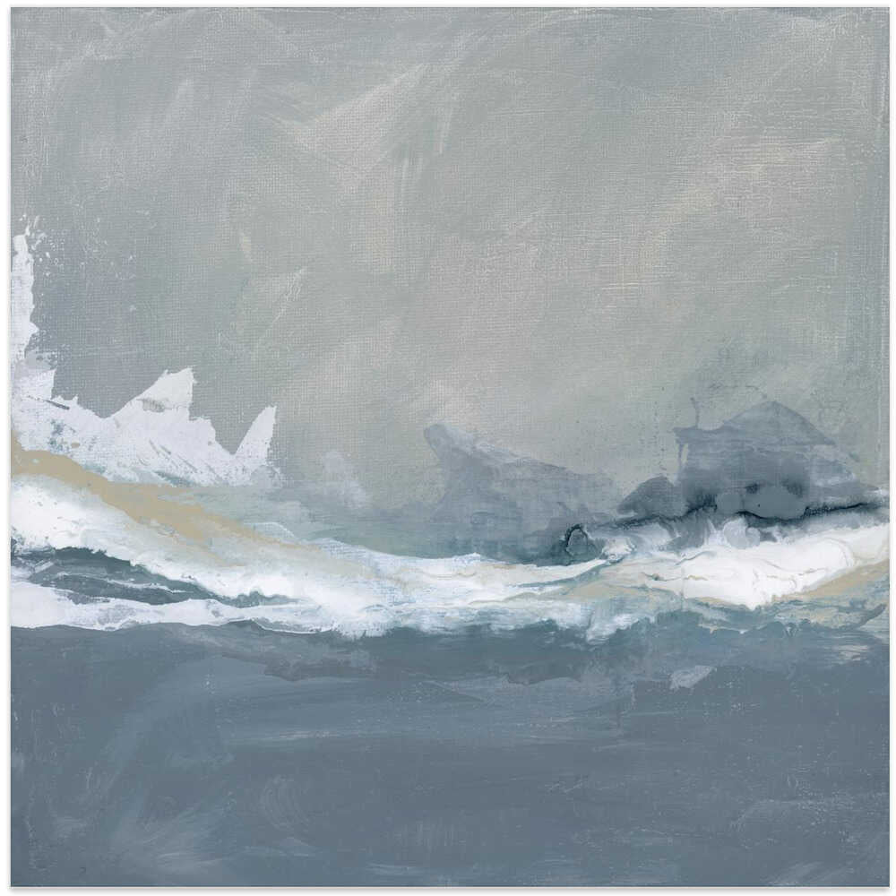 Dynamic Ocean Waves Under a Cloudy Sky