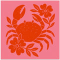 Crab and flowers